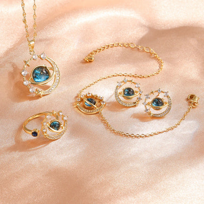 Luxurious High-end Zircon Jewelry Set