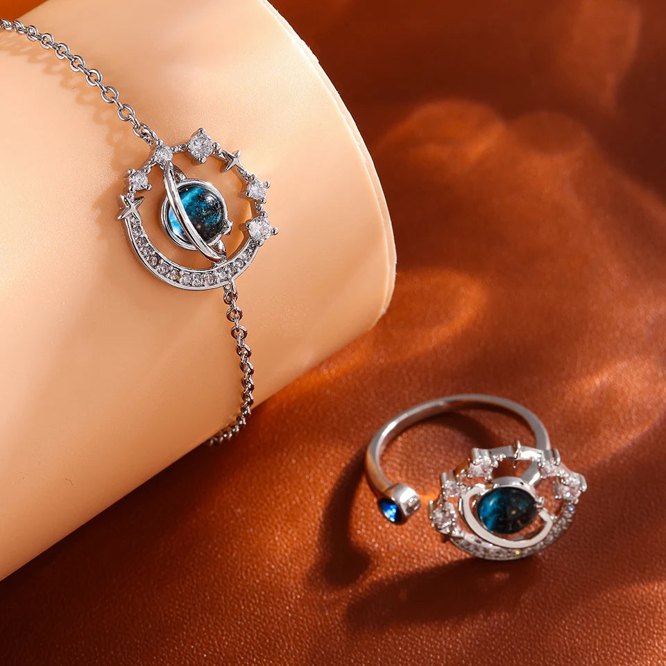 Luxurious High-end Zircon Jewelry Set