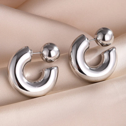 Stylish Sexy Irregular Stainless Steel Earrings
