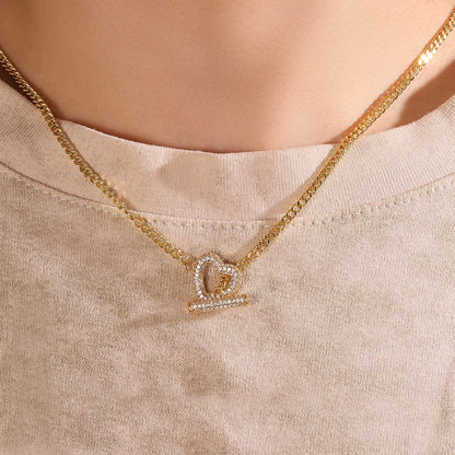 Romantic Sweet Love Zircon Necklace